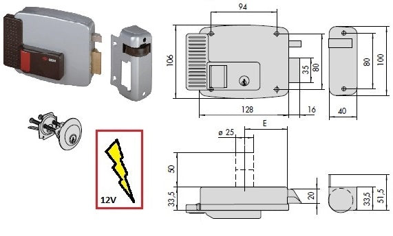CISA SERRATURA 11610-70 SX ELETT. APPL.X LEGNO