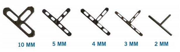 DISTANZIATORI A T MM. 2 BUSTA 250PZ DT02-02