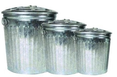 BIDONE ZINCATO XTRA' C/COPERCHIO LT.18 CM.31 H.35