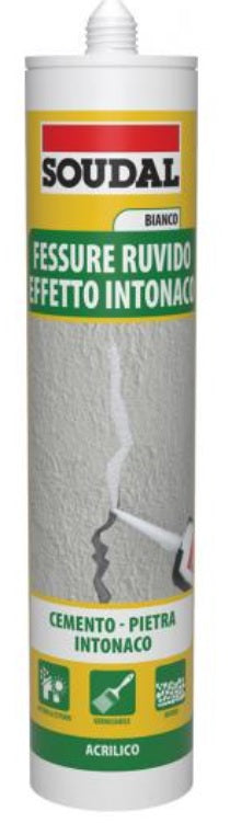 SOUDAL SILICONE ACRILICO RUVIDO ML.300 BIANCO
