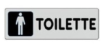 ETICHETTA ADESIVA 15X5 TOILETTE (UOMO) confezione da PEZZI 10