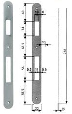 CONTROPIASTRA AGB ART.590 X PATENT GR. CR.SAT.B.T.S/ALETTA