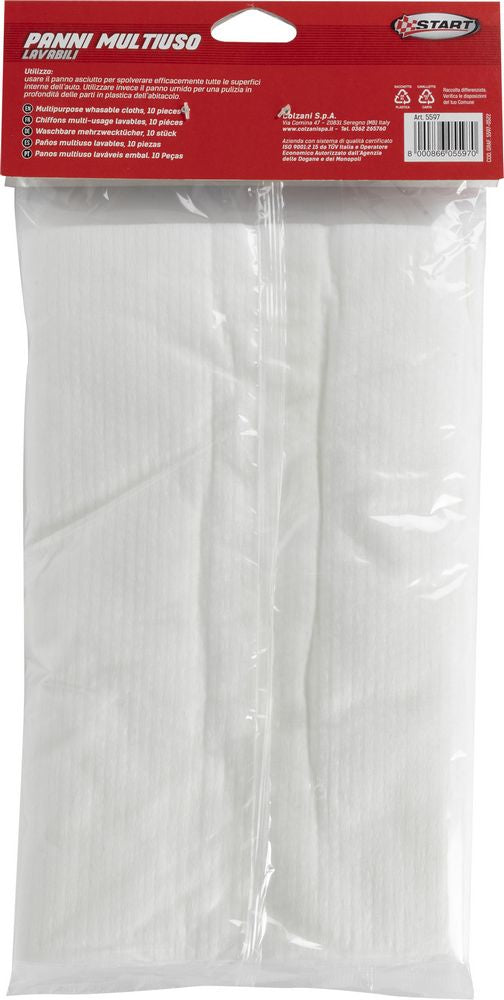 START Panni multiuso lavabii 10 pz 60x35cm Accessorio Originale Auto Resistente