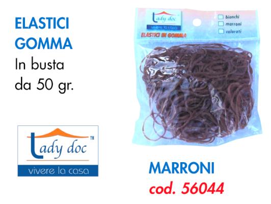 LADY DOC ELASTICI GOMMA MARRONI MIS. ASS. GR.50