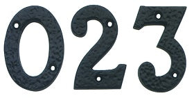 NUMERO CIVICO FERRO NERO 75MM: NUMERO 1 C/FORI