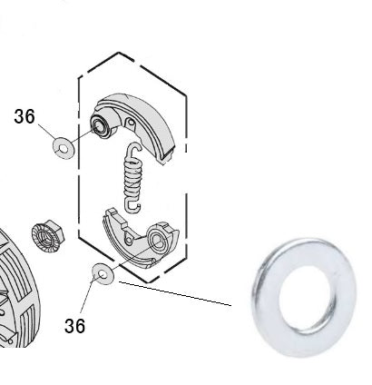 RIC. EXCEL 25,4cc RONDELLA FRIZIONE N.36PER CDF04535 - Lott