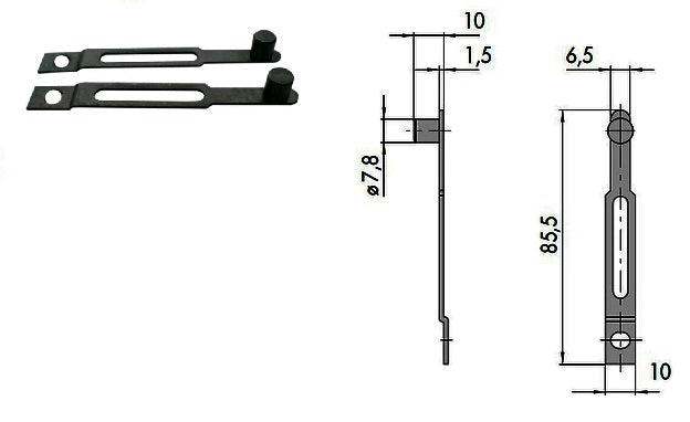CISA 06442-00 COPPIA COMANDI PER ASTE INTERNE