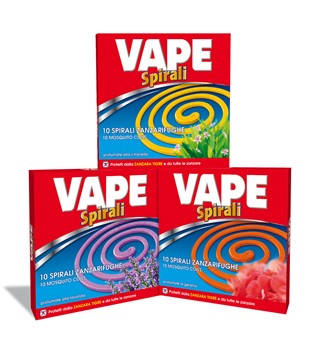 VAPE INSETTICIDA SPIRALI ANTIZANZARE PROFUM. CNF 10 PZ