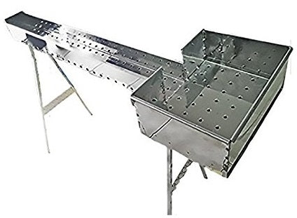 FORNACELLA INOX C/TESTA CM. 80 H.87 X ARROSTICINI
