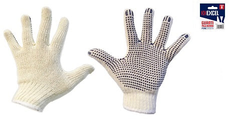 GUANTI COTONE PUNTINATI POLKA DONNA TG.8APPENDIBILE confezione da PAIA 12