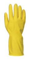 GUANTI LATTICE CASALINGHI FELPATI TG. 9L GIALLO APPENDIBILE confezione da PAIA 12