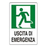 CARTELLO 20X30 USCITA DI EMERGENZA SINISTRA confezione da PEZZI 10