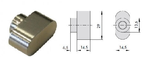 CISA 06355-00 POMOLO X CILINDRI OTTONE NICHELATO