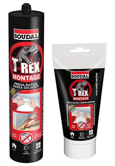 SOUDAL ADESIVO MONTAGGIO T-REX EFFETTO VENTOSA TUBO GR.200 B