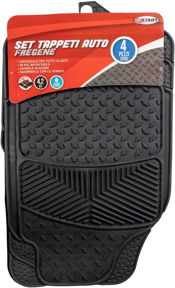START Set Completo 4 pezzi Tappeti Fregene in pvc - tappetini per auto