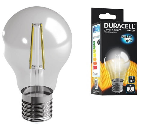 DURACELL LED FILAMENT GOCCIA 2700K E27 7W 806lm