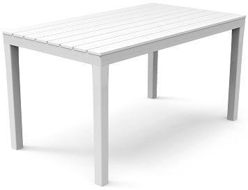 RESINA:TAVOLO RETT.SUMATRA BIANCO CM.80X138XH72