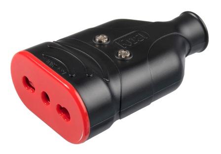 ROSI PRESA ANTISCHIACCIAMENTO BIPASSO 10/16A NERO ART.RS7820