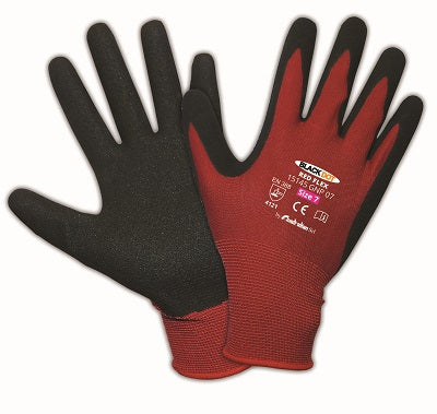 AUSTRALIAN GUANTI NYLON PALMO POLIURET.ROSSO TG. 8 ART.1514 confezione da PAIA 12