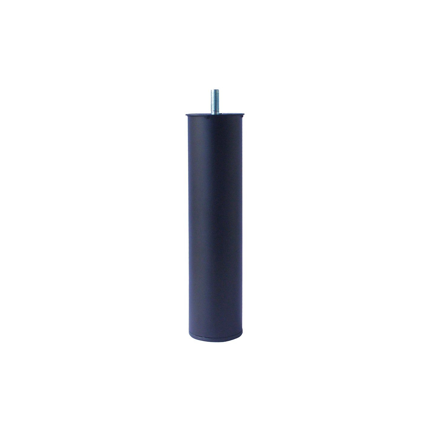Piede tondo in metallo per rete letto 60 - H. 25 cm. nero