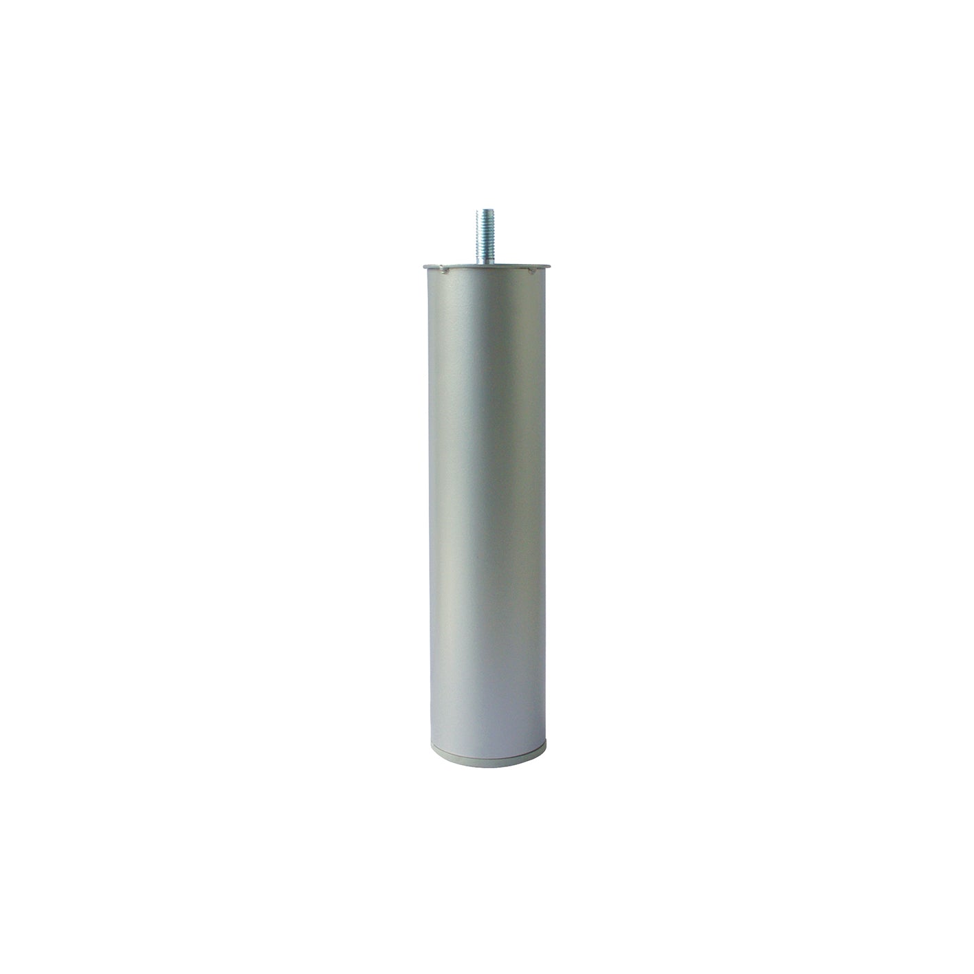 Piede tondo in metallo per rete letto 60 - H. 25 cm. grigio