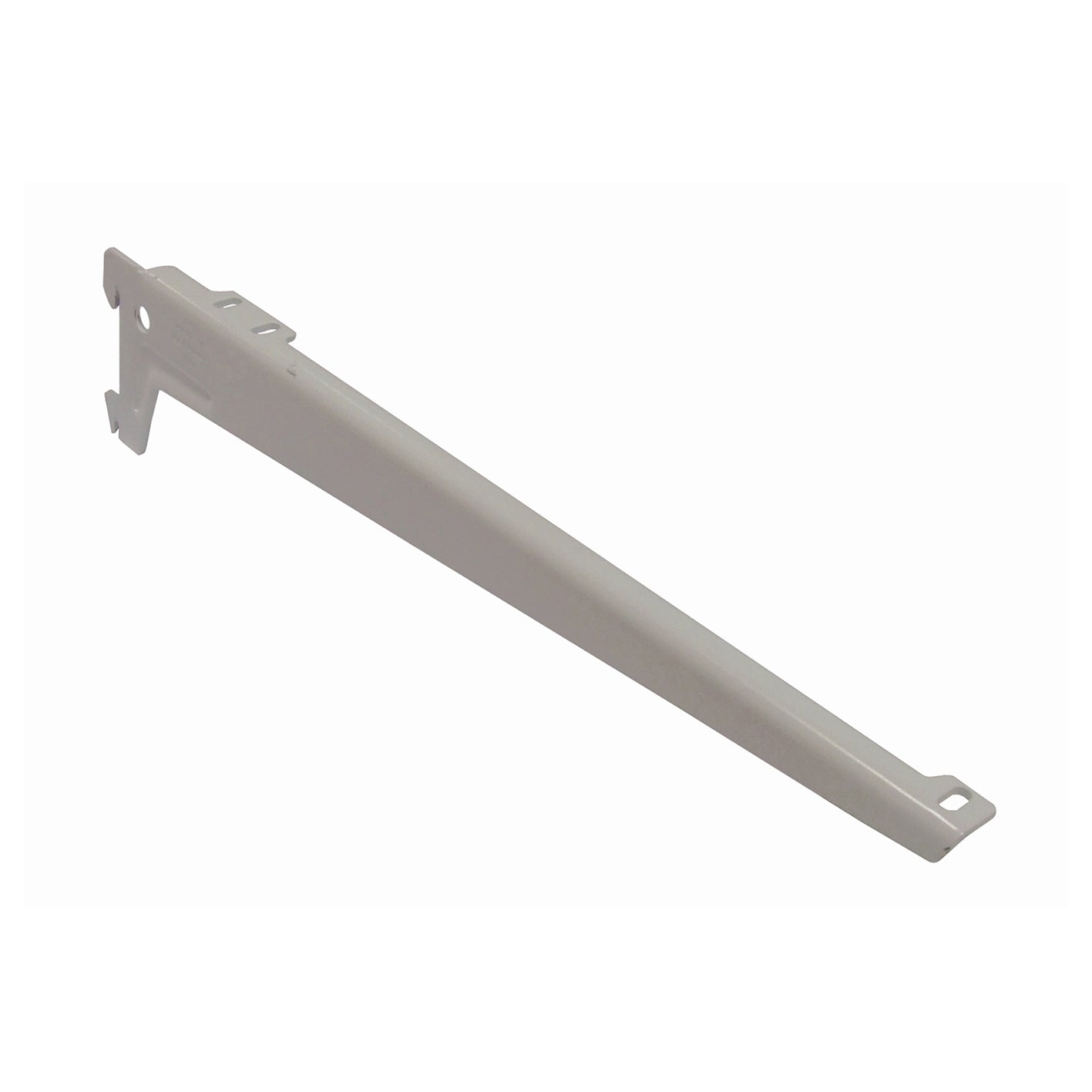 Reggimensole a 2 ganci angolate - 28 cm. - alluminio bianco