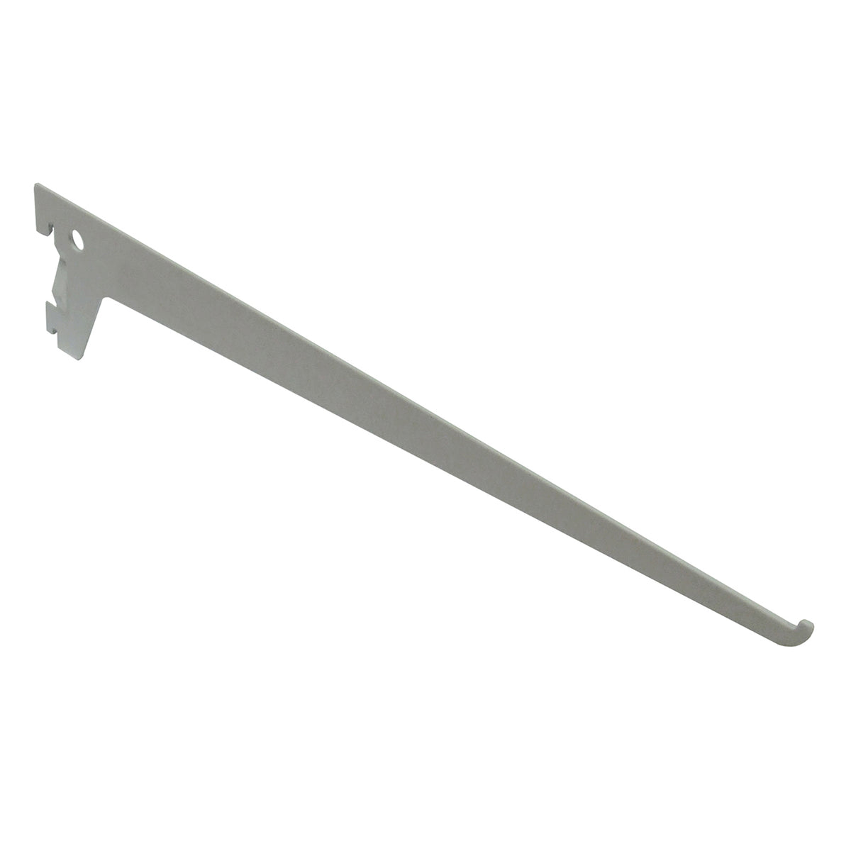 Reggimensola a 2 ganci - 25 cm. - alluminio bianco
