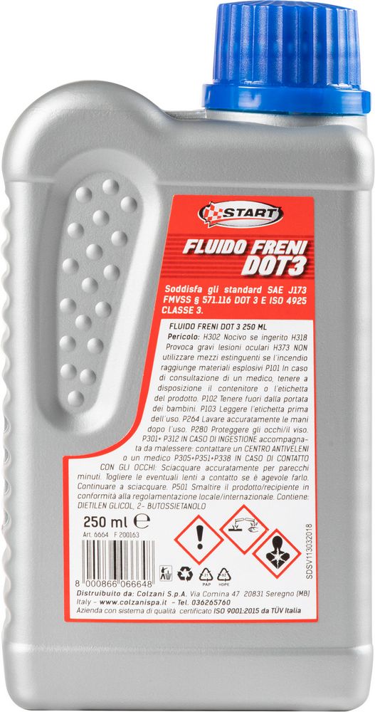 START Fluido per freni DOT 3 sistemi idraulici a disco e tamburo anche