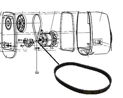 RIC.BETONIERA EXCEL LT.180: CINGHIA N.50PER CDF07867 - Lott