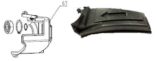 RIC.BETONIERA EXCEL LT.180: COPERCHIO INGRANAG. N.67 PER CDF
