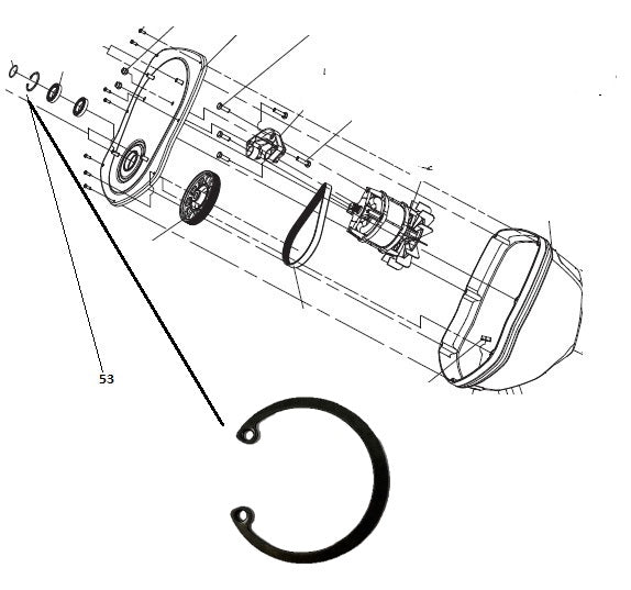 RIC.BETONIERA EXCEL LT.135: ANELLO DI SICUREZZA N.53 PER CDF