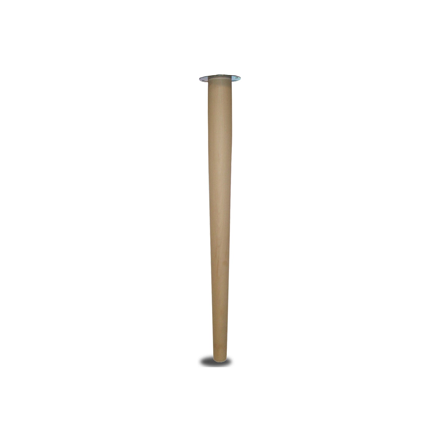 Gamba in legno conica 60 - H.750 mm. legno grezzo