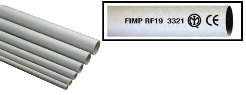 ELET: TUBO RIGIDO PESANTE GRIGIO IMQ D.16 MT.3