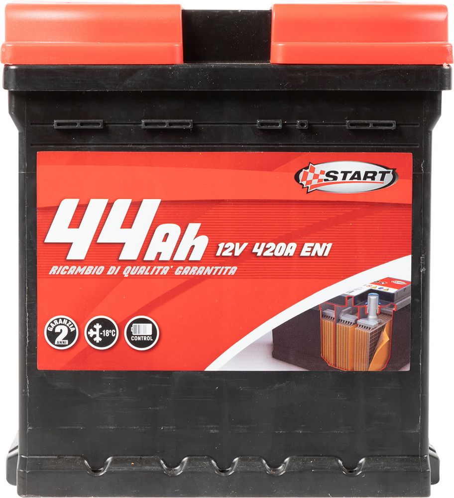 Batteria Auto 44AH 12V 420A polo positivo destro Cassetta L0