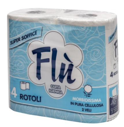 CARTA IGIENICA FLU' CNF.4 ROTOLI ART.C12080 confezione da CONFEZIONE 10