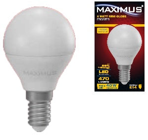 MAXIMUS LED SFERA 6500K E14 4.9W 470lm