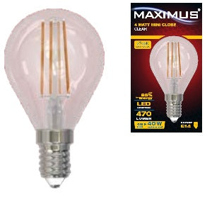 MAXIMUS LED FILAMENT SFERA 4000K E14 4.9W 470lm