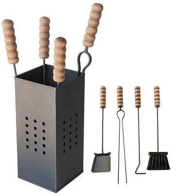 ACC.CAMINI SET 4PZ BARILOTTO QUADRO CM.14X14X51H