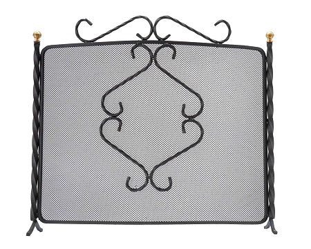 ACC.CAMINI PARASCINTILLE C/POM.OTTONE CURVO CM.80X55H