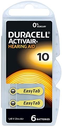 PILA DURACELL A BOTTONE APP.ACUSTICI CNF. 6 PZ MOD.10