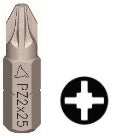 LTI INSERTO A CROCE POZIDRIV 1/4 MM.25PZ2 confezione da PEZZI 10