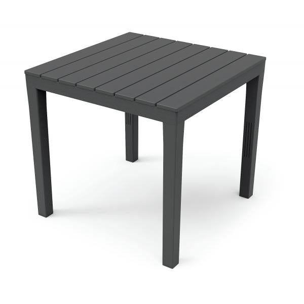 RESINA:TAVOLO QUADRATO BALI ANTRACITE CM.78X78XH72