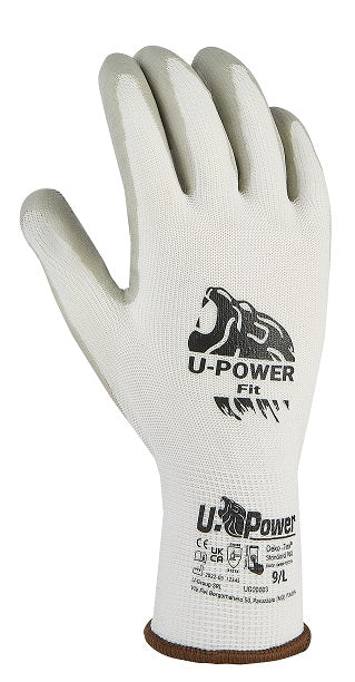 UPOWER GUANTI NYLON FIT PALMO NITRILE GRIGIO TG.10 APPENDIBI