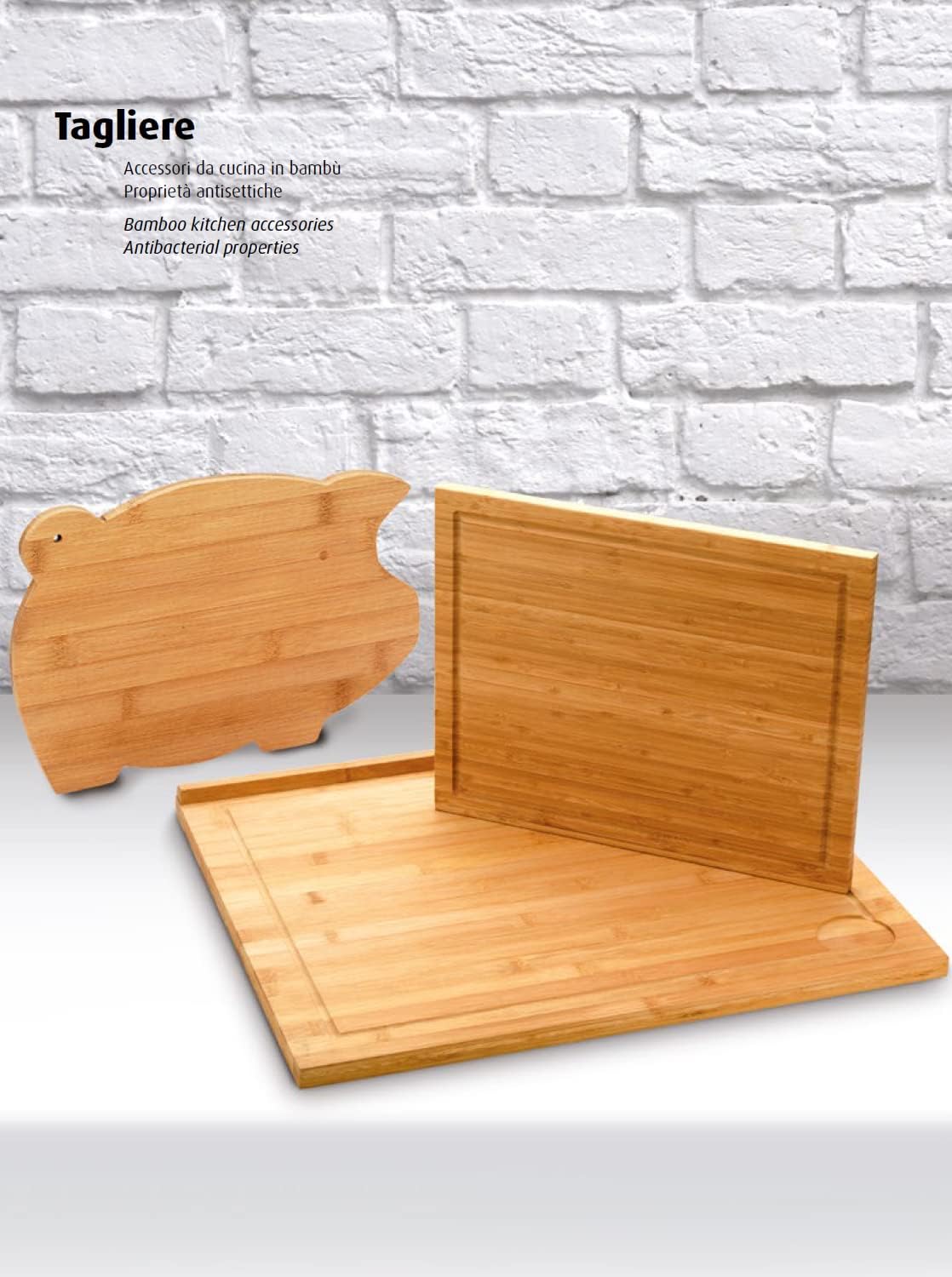 King Home TAGLIERE BAMBU' PIG 28x20x1h cm