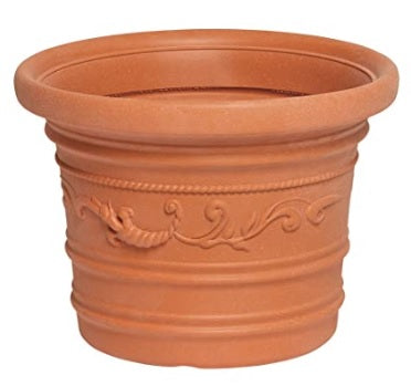 VASO FESTONATO TERRACOTTA TONDO CM.40 H.30 LT.21