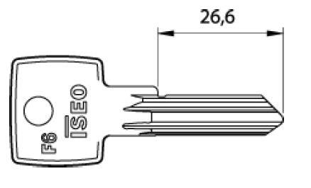 ISEO 020609 CHIAVE GREZZA F6 X LUCCHETTOCLARUS