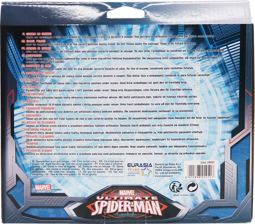 Cuscino da viaggio imbottito universale bambini Spiderman
