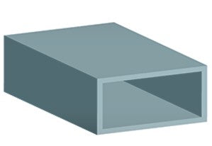 PROFILO ALL. RETTANGOLARE 20X10X1 MT.2 ARGENTO SATINATO confezione da PEZZI 5