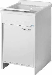 MOBILE LAVATOIO PVC B.CO CM.45X50XH.85 C/SIFONE C/1 ANTA (2
