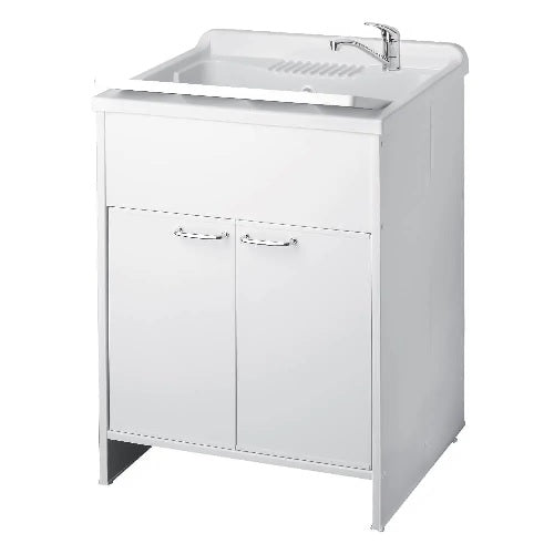 MOBILE LAVATOIO PVC B.CO CM.60X50XH.85 C/SIFONE 2 ANTE (2 CO